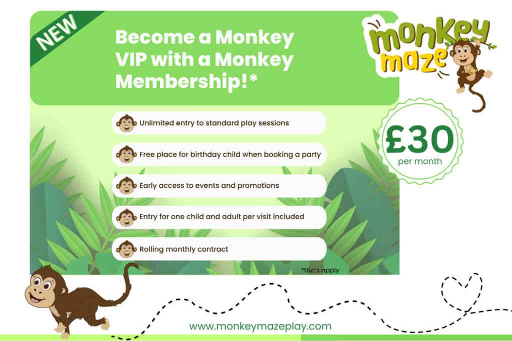 Fun Monkey Maze adventure with colourful play equipment for kids.